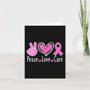 Borstkanker Bewustheid Costume Pink Peace Love Cu Kaart