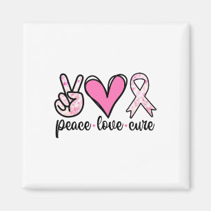 Borstkanker Bewustheid Costume Pink Peace Love Cu Magneet