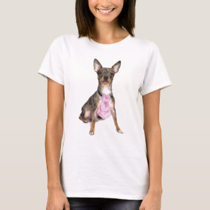 Borstkanker Bewustheid Manny the Merle Chihuahua T-shirt