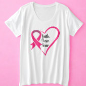 Borstkanker Bewustheid Vertrouwen over angst Grote Maat T-shirt