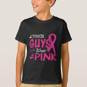 Borstkanker Bewustmakende jongens Draag Roze T-shirt