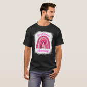 Borstkanker Bewustmaking Aangebroken regenboogroze T-shirt (Voorkant volledig)