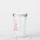 Borstkanker Bewustmaking Aanpassen deze aan! Acryl Drinkbeker (Links)