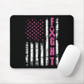 Borstkanker Bewustmaking American Flag Fight Pink  Muismat (Met muis)