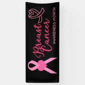 Borstkanker Bewustmaking behalve de datum roze okt Spandoek (Verticaal)