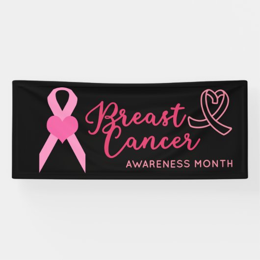 Borstkanker Bewustmaking behalve de datum roze okt Spandoek (Horizontaal)
