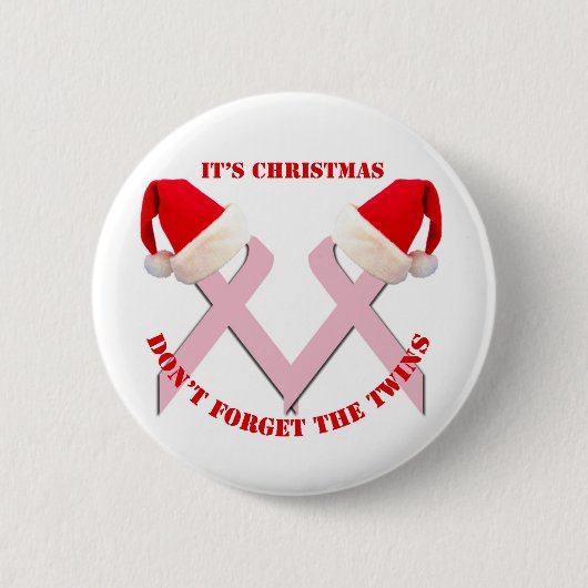 Borstkanker Bewustmaking bij Kerstmis Ronde Button 5,7 Cm (Voorkant)