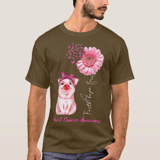Borstkanker Bewustmaking Costume Daisy Ribbon Pig T-shirt