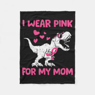 Borstkanker Bewustmaking Dinosaur Kind I Draag Roz Fleece Deken