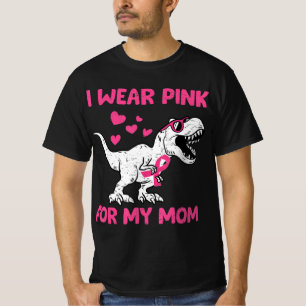 Borstkanker Bewustmaking Dinosaur Kind I Draag Roz T-shirt