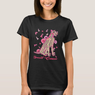 Borstkanker Bewustmaking Doberman Sugar Skull T-shirt
