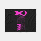 Borstkanker Bewustmaking Echte Mannen Draag Roze Fleece Deken (Voorkant (Horizontaal))