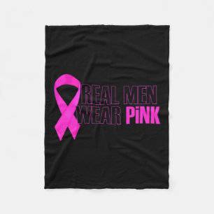 Borstkanker Bewustmaking Echte Mannen Draag Roze Fleece Deken