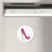 Borstkanker Bewustmaking Glitter Pearl Pump Magneet (Insitu (Vaatwasser))