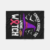 Borstkanker Bewustmaking Halloween Costume Pink Ri Fleece Deken (Voorkant (Horizontaal))