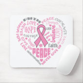 Borstkanker Bewustmaking Harde woorden Muismat (Met muis)