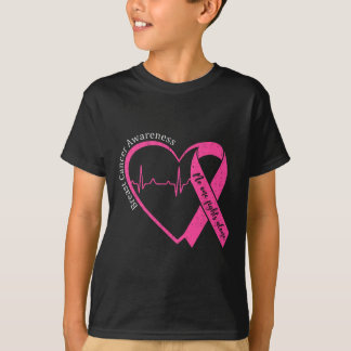 Borstkanker Bewustmaking Hartroze lintondersteunin T-shirt