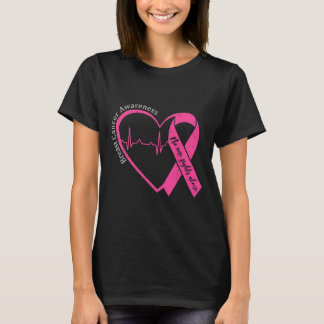 Borstkanker Bewustmaking Hartroze lintondersteunin T-shirt