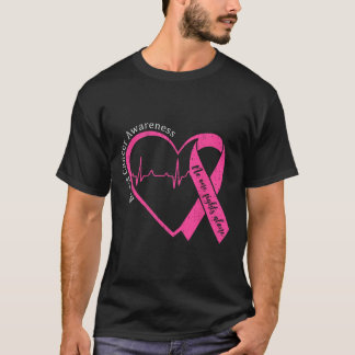 Borstkanker Bewustmaking Hartroze lintondersteunin T-shirt