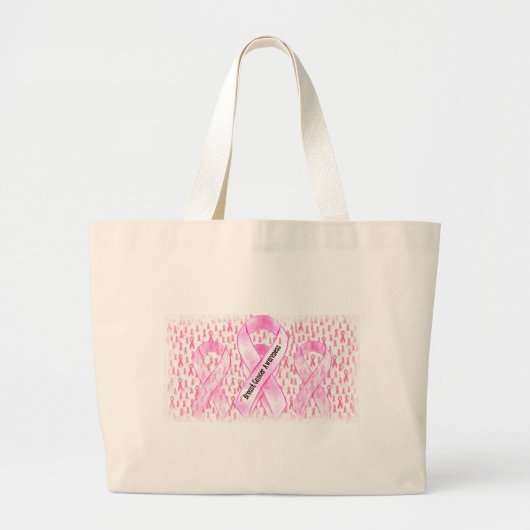 Borstkanker Bewustmaking-HOPE_ Grote Tote Bag (Voorkant)