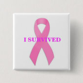 Borstkanker Bewustmaking I Overlevende Button (Voorkant)