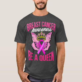 Borstkanker Bewustmaking is een koningin die roze T-shirt