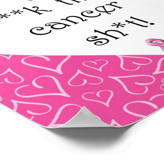 Borstkanker Bewustmaking - Kanker is Rude! Poster (Hoek)