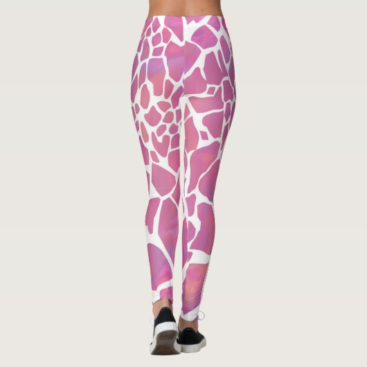 Borstkanker Bewustmaking Kop dicht en loop Leggings (Achterkant)