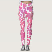 Borstkanker Bewustmaking Kop dicht en loop Leggings (Voorkant)