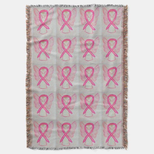 Borstkanker Bewustmaking lint-drietroblanket Deken (Voorkant Verticaal)
