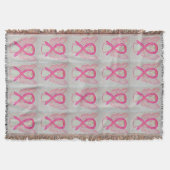 Borstkanker Bewustmaking lint-drietroblanket Deken (Voorkant)
