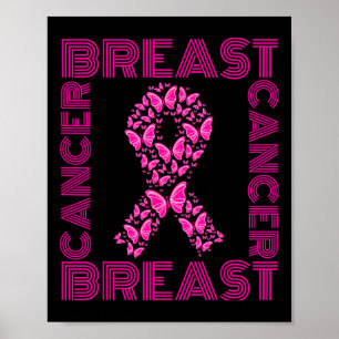Borstkanker Bewustmaking Maand Roze Ribbon Vrouwen Poster