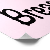 Borstkanker Bewustmaking met butterfly-lint Poster (Hoek)