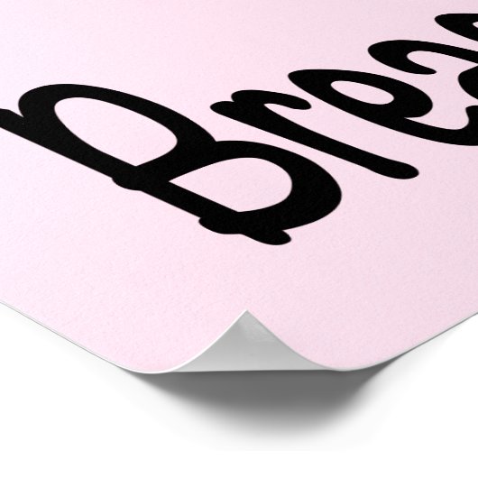 Borstkanker Bewustmaking met butterfly-lint Poster (Hoek)