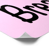 Borstkanker Bewustmaking met butterfly-lint Poster (Hoek)