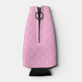 Borstkanker Bewustmaking met roze lint Flesjeskoeler (Achterkant)