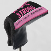 Borstkanker Bewustmaking met roze lint Golfheadcover