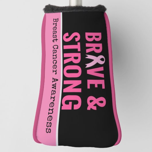 Borstkanker Bewustmaking met roze lint Golfheadcover