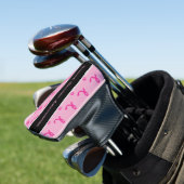 Borstkanker Bewustmaking met roze lint Golfheadcover (Insitu)
