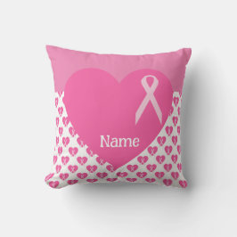 Borstkanker Bewustmaking met roze lint Kussen