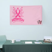 Borstkanker Bewustmaking met roze lint Spandoek (Beurs)