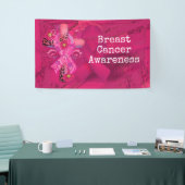 Borstkanker Bewustmaking met roze lint Spandoek (Beurs)