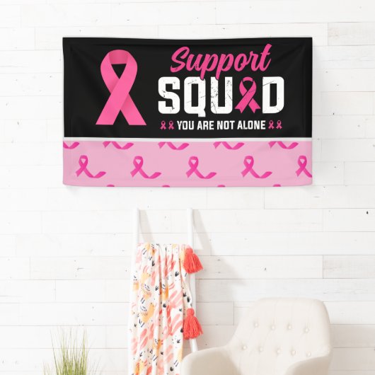 Borstkanker Bewustmaking met roze lint Spandoek (Insitu)