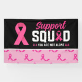 Borstkanker Bewustmaking met roze lint Spandoek (Horizontaal)