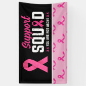 Borstkanker Bewustmaking met roze lint Spandoek (Verticaal)