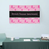 Borstkanker Bewustmaking met roze lint   Spandoek (Beurs)
