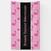 Borstkanker Bewustmaking met roze lint   Spandoek (Verticaal)