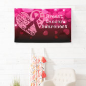 Borstkanker Bewustmaking met roze lintbanner Spandoek (Insitu)