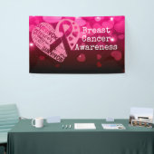 Borstkanker Bewustmaking met roze lintbanner Spandoek (Beurs)