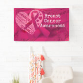 Borstkanker Bewustmaking met roze lintbanner Spandoek (Insitu)